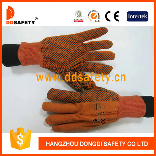 Orange polka dot glove-DCD302